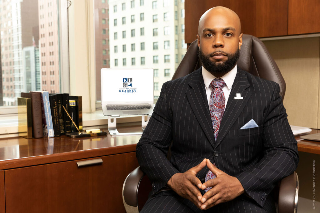 Attorney Cannon Kearney sitting in his office 2